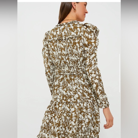 Tuckernuck HYACINTH HOUSE Olive Floral Renee Ruffle Mini Dress - Picture 5 of 9
